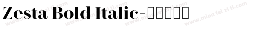 Zesta Bold Italic字体转换